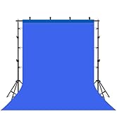 PULUZ 3.3x6.6FT Blue Backdrop Portrait Background for Photography Studio Children and Headshots B...