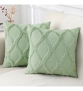 decorUhome Decorative Throw Pillow Covers Set of 2, Soft Plush Faux Wool Pillow Covers for Couch ...