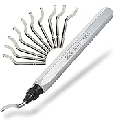AFA Tooling - Deburring Tool with 10 Extra High Speed Steel Swivel Blades - Works on Metal, Resin...