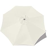 MASTERCANOPY Patio Umbrella 9 ft Replacement Canopy for 8 Ribs-Creamy White Canopy Only