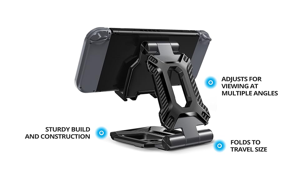 SUPCASE Portable Adjustable Desk Aluminum Mount Holder Dock for Cell Phone iPad Tablet Switch