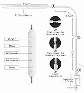 SKYLEO Desk Lamp - 33.5" Desk Light - Flexible Gooseneck - 5 Color Modes X 11 Brightness Levels -...