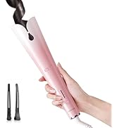 Automatic Curling Iron with 500 Million Ionic, BABONIR 1.25'' Ceramic Rotating Curling Wand with ...