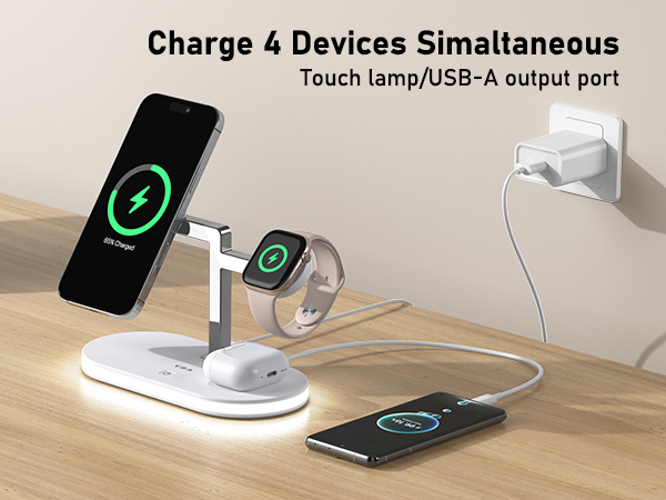 4 in 1 charging station for apple devices