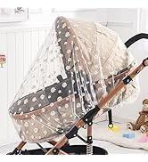 BQSAZHYJ Mosquito Net for Baby Pram, Daisy Print Stroller Netting Cover - Perfect Bug Net for Str...