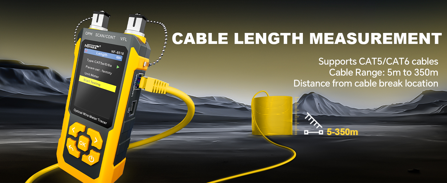 NF-8518 Network Cable Tester with Optical Power Meter, Ethernet Cable Tester