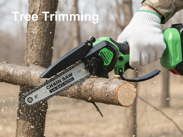 electric chainsaw tree trimming