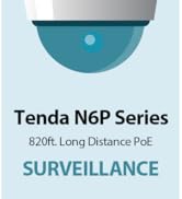 Tenda N6P PoE NVR Feature: 820ft. Long Distance PoE