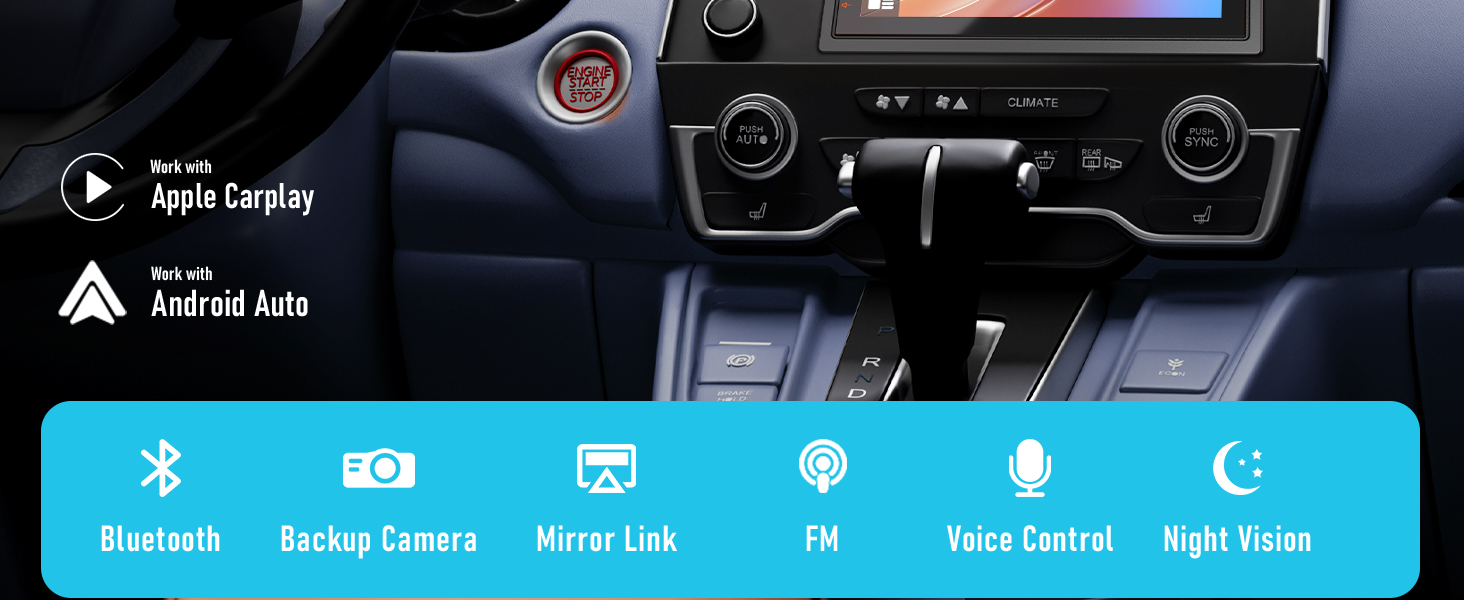 7 inch double din car radio