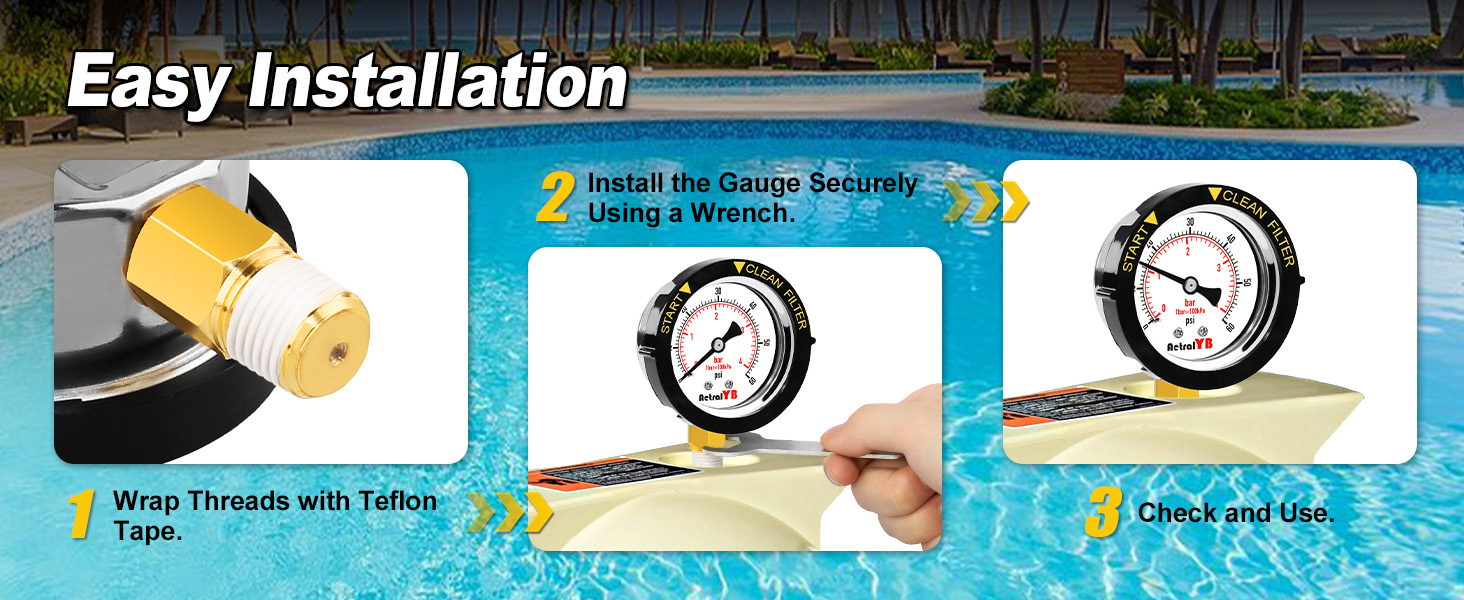 how to use pool gauge