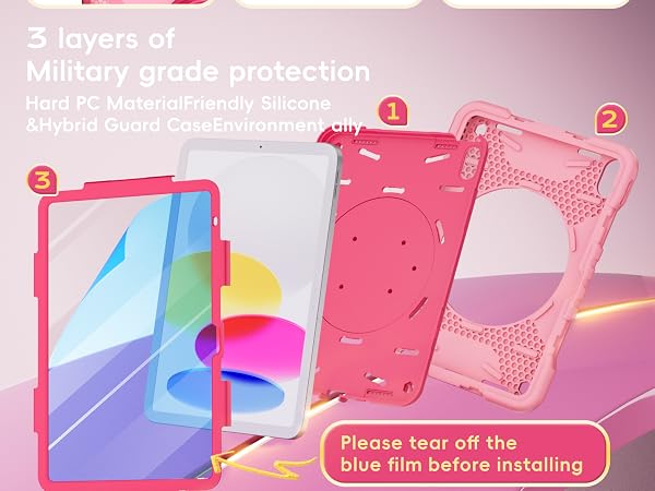 HRFSK Case for iPad (A16) 11th Generation 11 inch 2025/10th Generation 10.9 inch 2022