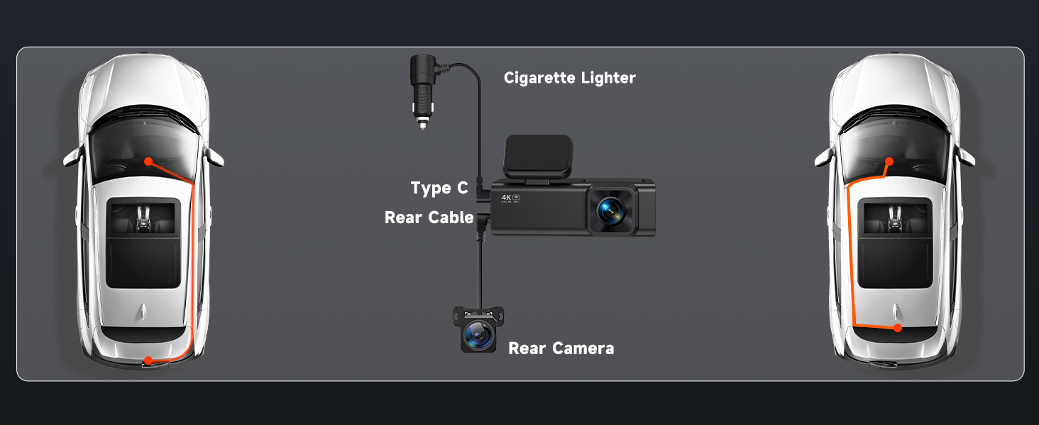 dash cam front and rear camera