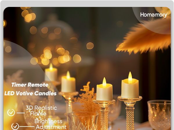 Rechargeable Flameless Votive Candles