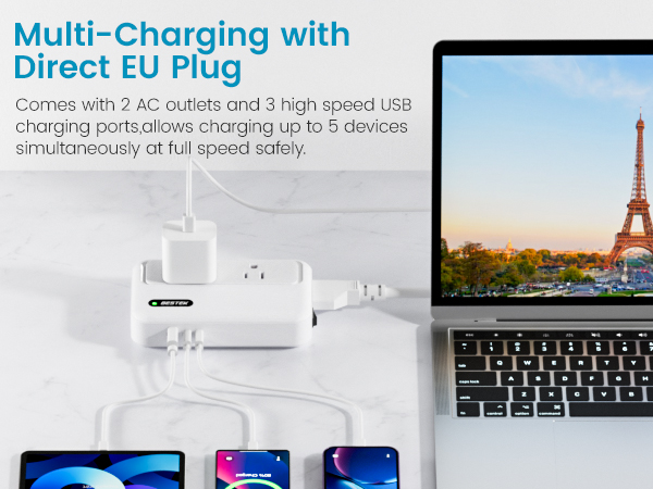 Multi-Charging with Direct EU Plug