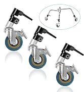 Professional Swivel Caster Wheels Set for Heavy Duty Photography C Stand with 25mm Diameter, Univ...