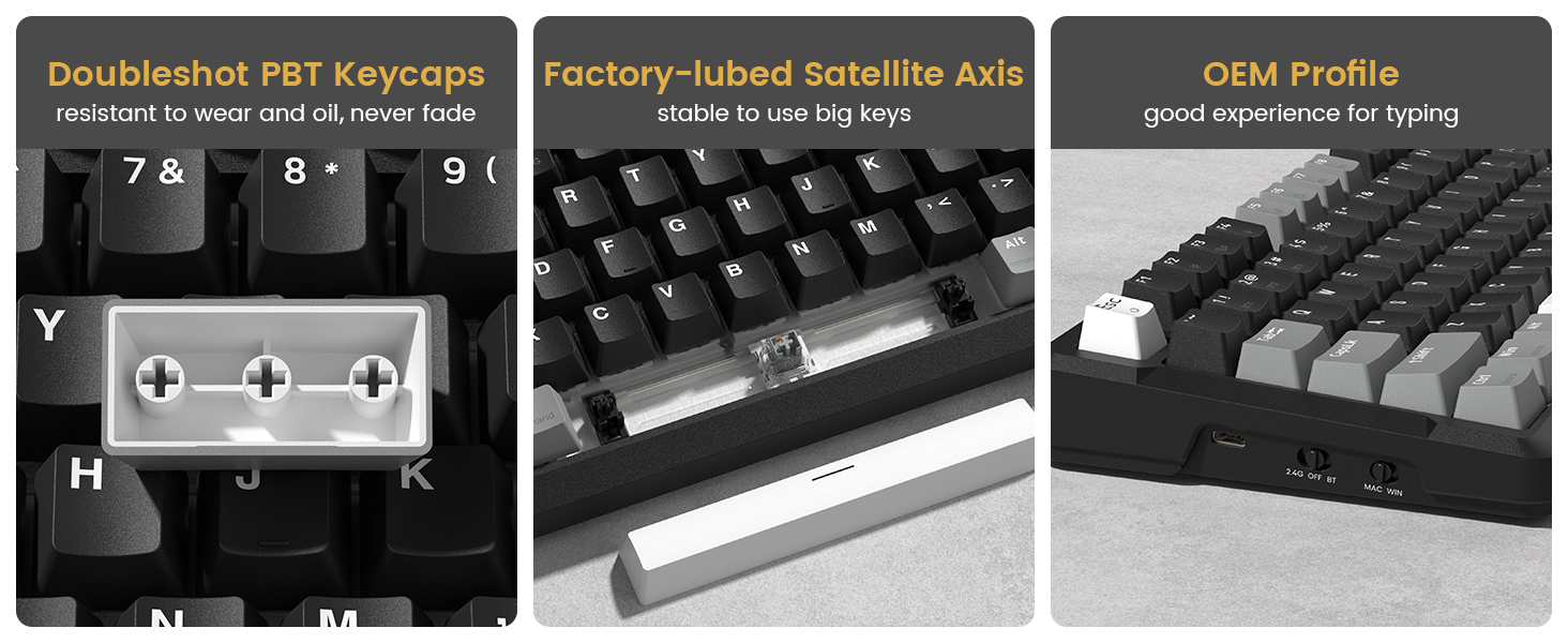 double shot pbt oem profile keycaps