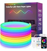 Tyute LED Rope Lights, 9.84ft Neon LED Lights Strip with 360 Degree Luminous, 5V USB Flexible IP6...
