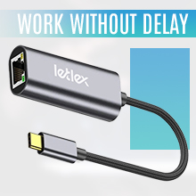 Plug and play USBC USB to rj45 ethernet adapter with cable 