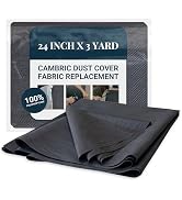 House2Home 24 Inch x 3 Yard Upholstery Black Cambric Dust Cover Fabric Replacement for Sofas, Din...
