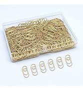 Small Gold Paper Clips 200 Pcs Love Heart Shaped Paperclips Stainless Steel Cute Paperclips for P...