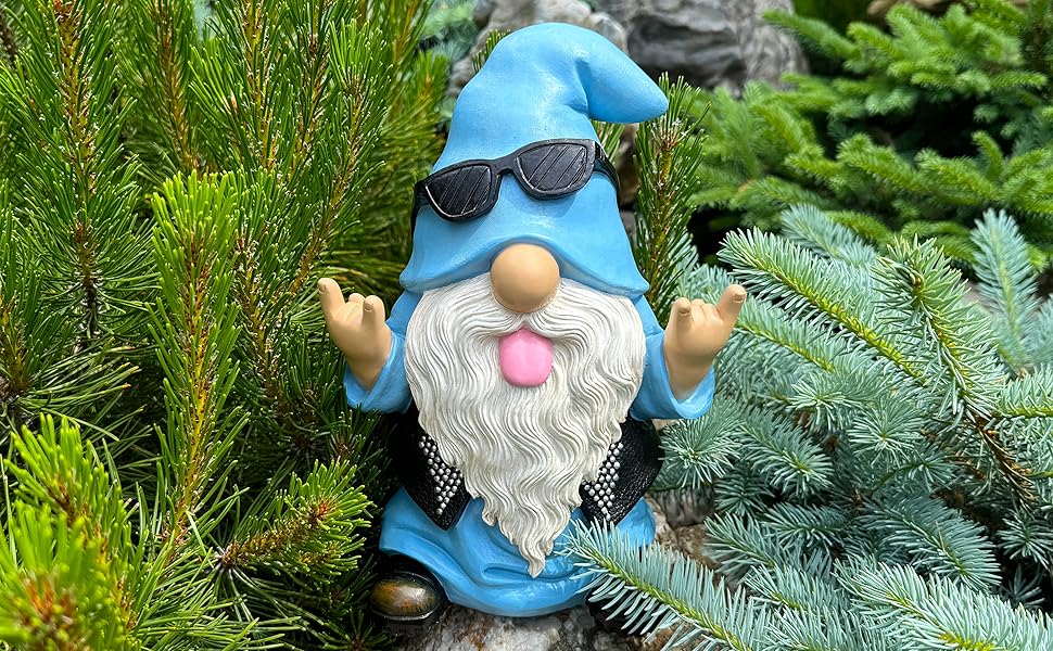 Garden Gnome zen Rocker Gnome House Fairy set Miniature Figurines Kit Accessories Mood Lab
