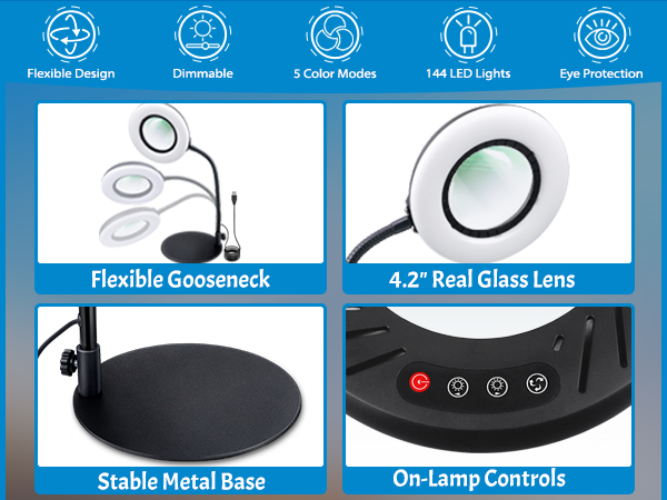 magnifying glass with light