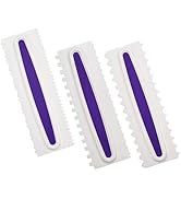 RFAQK Decorating Comb and Icing Smoother Set of 3 Pack Decorating Mousse Butter Cream Cake Edge T...