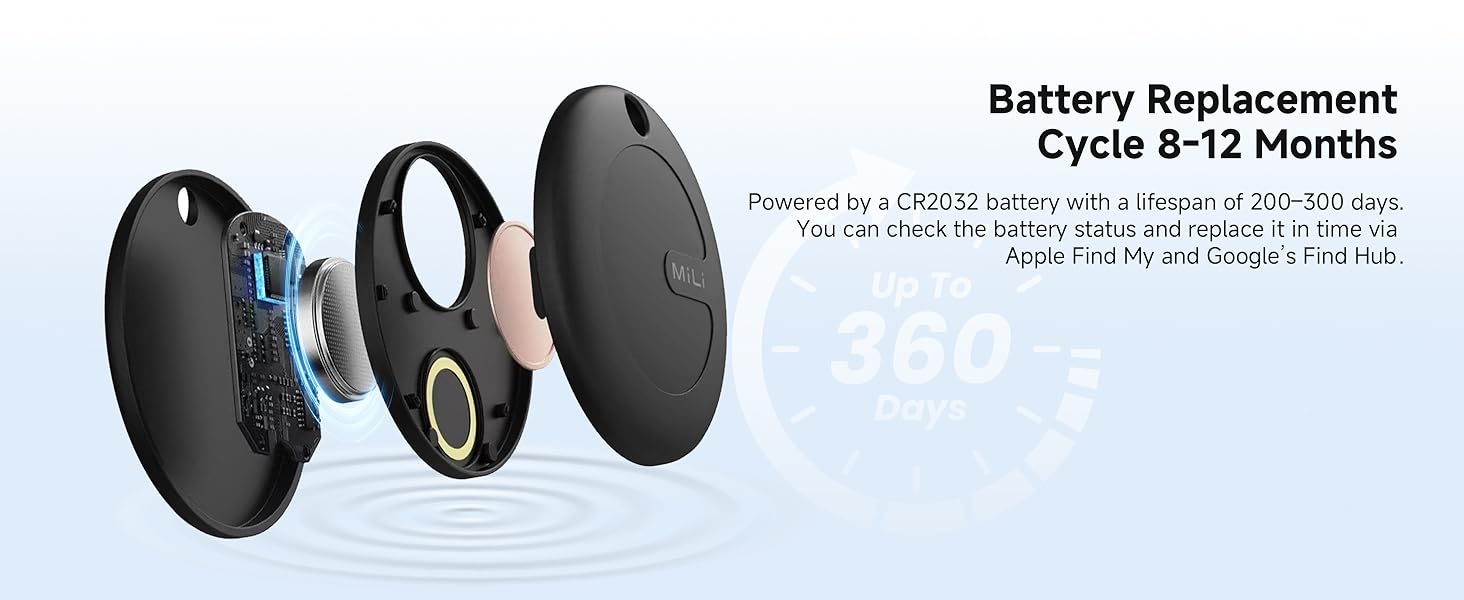 AirTag Bluetooth Tracker iOS or Android, Tracking Tag Key Finder Luggage Tracker Item Locator