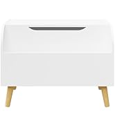 Donext Wooden Toy Box, Kids Toy Chest &amp; Storage Organizer with Front Bookshelf, Kids Toy Chest &amp; ...