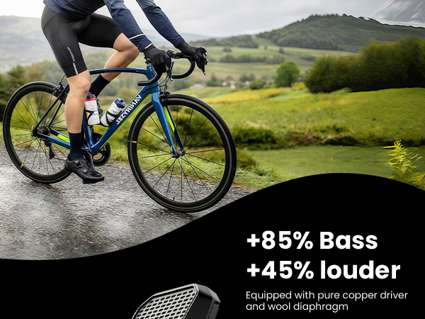 Bluetooth speaker clip on for biking