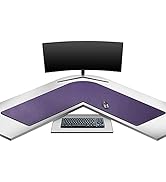 Mydours L-Shape Desk Pad, 45.3" Large Corner Computer Desk Blotter Durable Waterproof Office Desk...