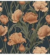HeloHo Peel and Stick Wallpaper Vintage Floral Contact Paper Boho Flower Wallpaper Removable Self...