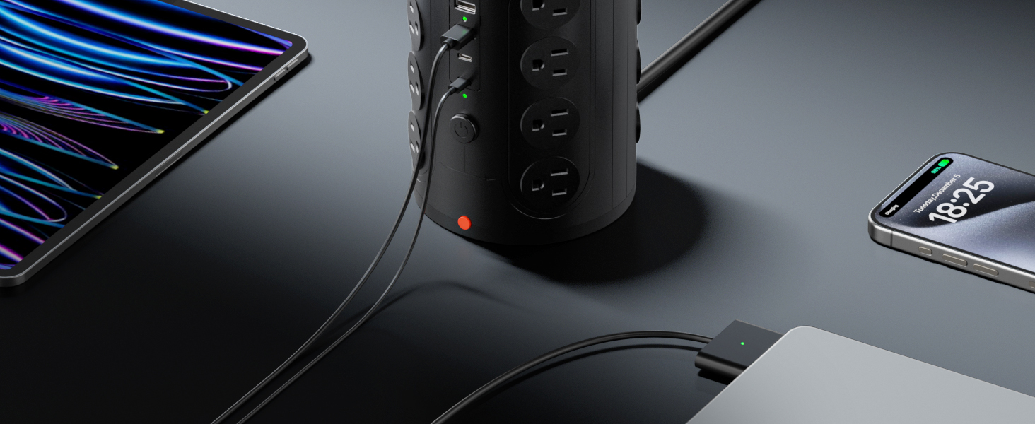 heavy duty power strip tower