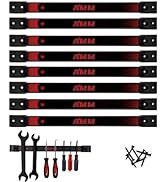 AMM 8PCS Magnetic Tool Holder Strip, 12" Heavy Duty Tool Organizer Magnetic Strip with Mounting S...