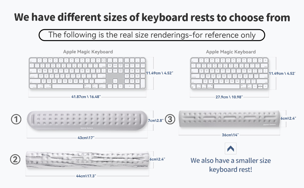 Univo Colors Superfine Fiber Soft Memory Foam Ergonomic Keyboard Wrist Rest
