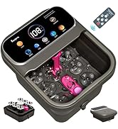 Ranjova Foot Spa Electric Rotary Massage, with Touchscreen Pro Color Display, Collapsible Foot Ba...