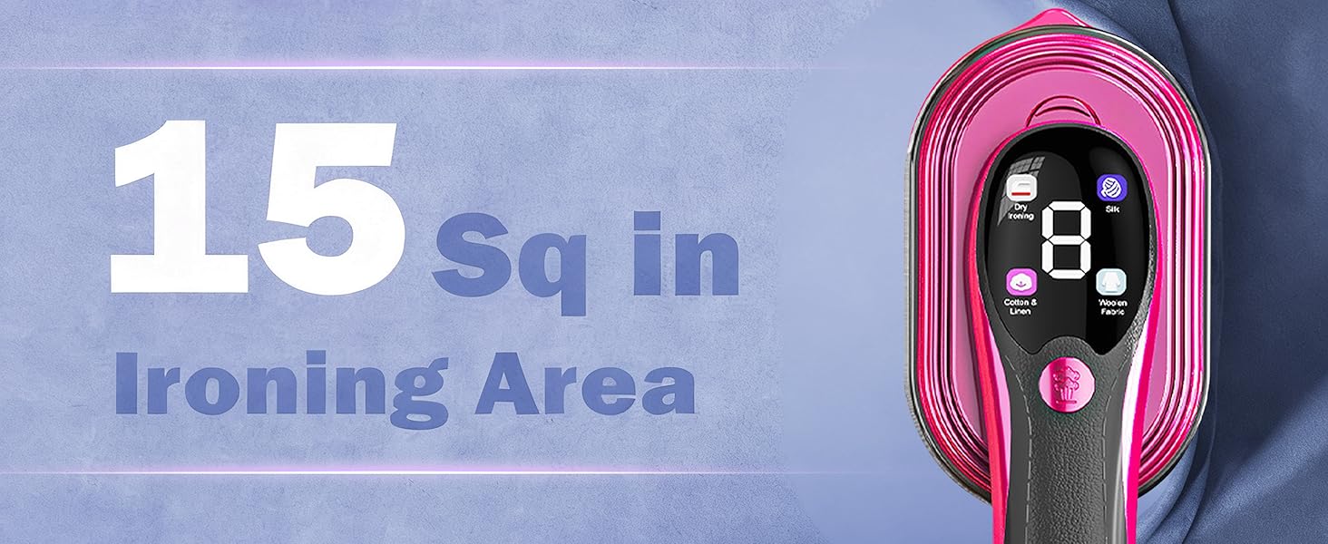 15sq in ironing area