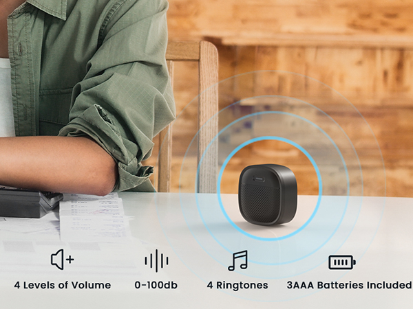 Indoor Chime Included - 4 Ringtones &amp;amp; 4 Levels of Volume