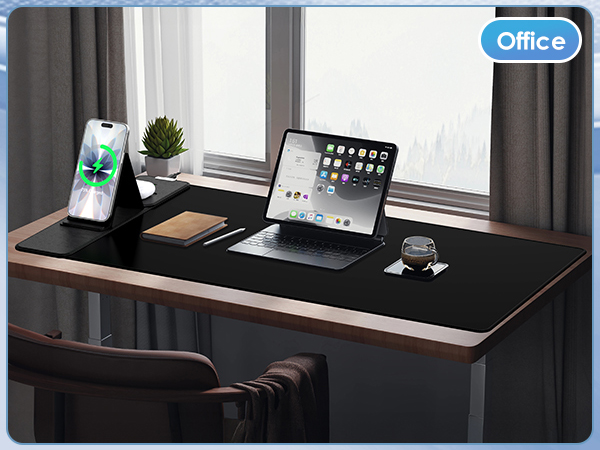 Mouse Pad with Foldable Phone Stand Wireless Charging
