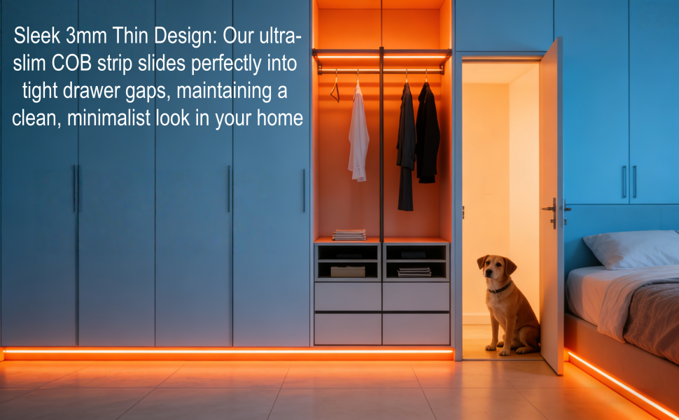 Golden yellow light strip