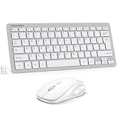 TECKNET Wireless Keyboard and Mouse Combo, Mini Cordless Computer Keyboard and Mouse Set 2.4GHz, ...