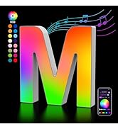 LED Letter Lights - USB Powered, APP Control, Color Changing - Personalized Night Light, Name Sig...