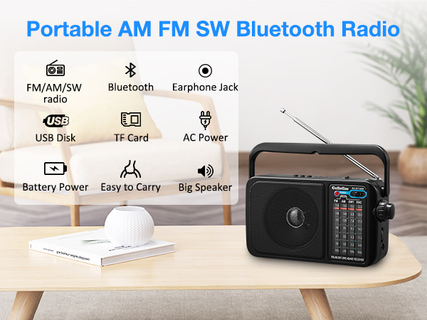 small radios portable am fm