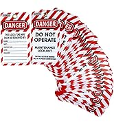 Harrier Hardware Lockout Tagout Tags, 3 x 5.5-inch, OSHA Compliant Lock Out Tags 40-Pack