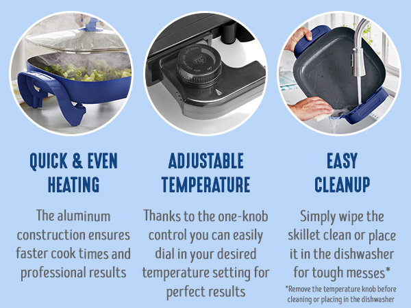 GreenLife, Ceramic Nonstick, PFAS-Free, Non-Toxic, Electric Skillet, Electrics