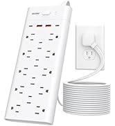 Power Strip Surge Protector Outlet Extender with 14 Outlets and 4 USB Ports (2 USB C), 15 Ft Exte...