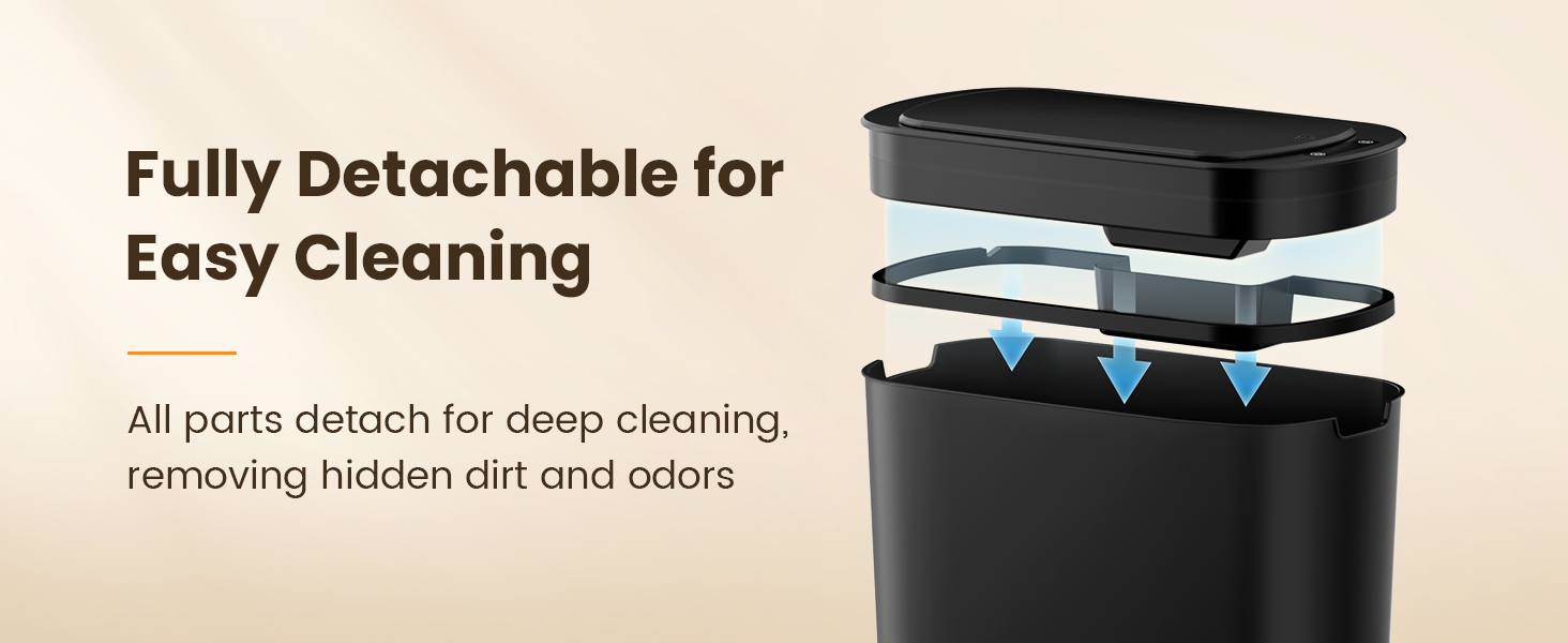 Automatic Motion Sensor Bathroom Trash Can with Lid