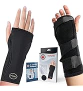 Doctor Developed Premium Carpal Tunnel Night Wrist Brace & Support [Single] (with splint) & Docto...