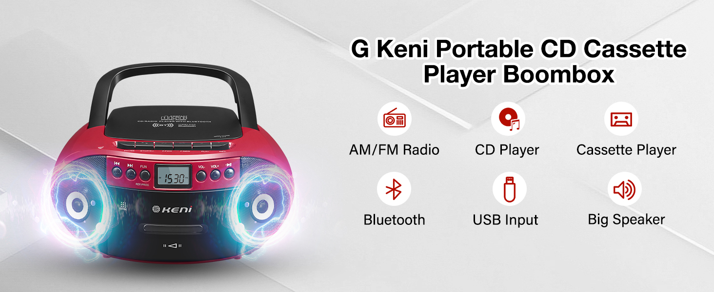 G Keni CD Cassette Player