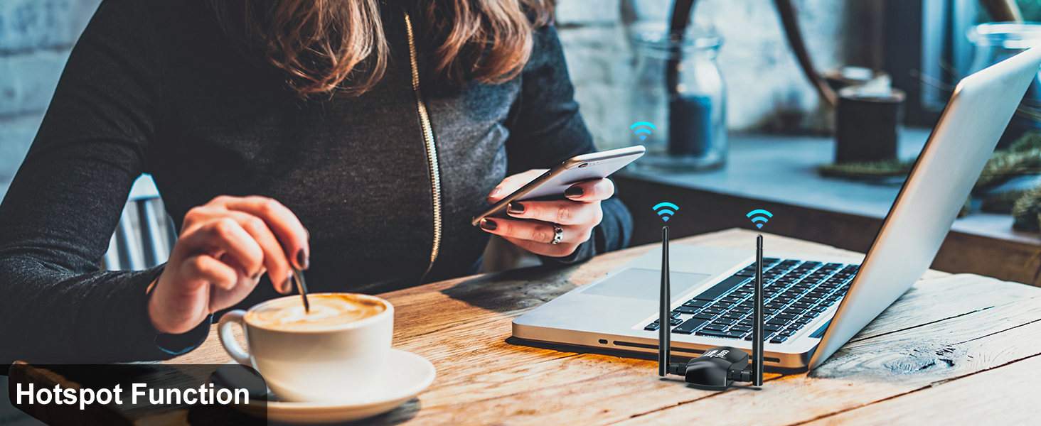 Tri-Band WiFi 6E Adapter for Desktop PC: USB 3.0 Axe 5400 Wireless Network Receiver/Dongle